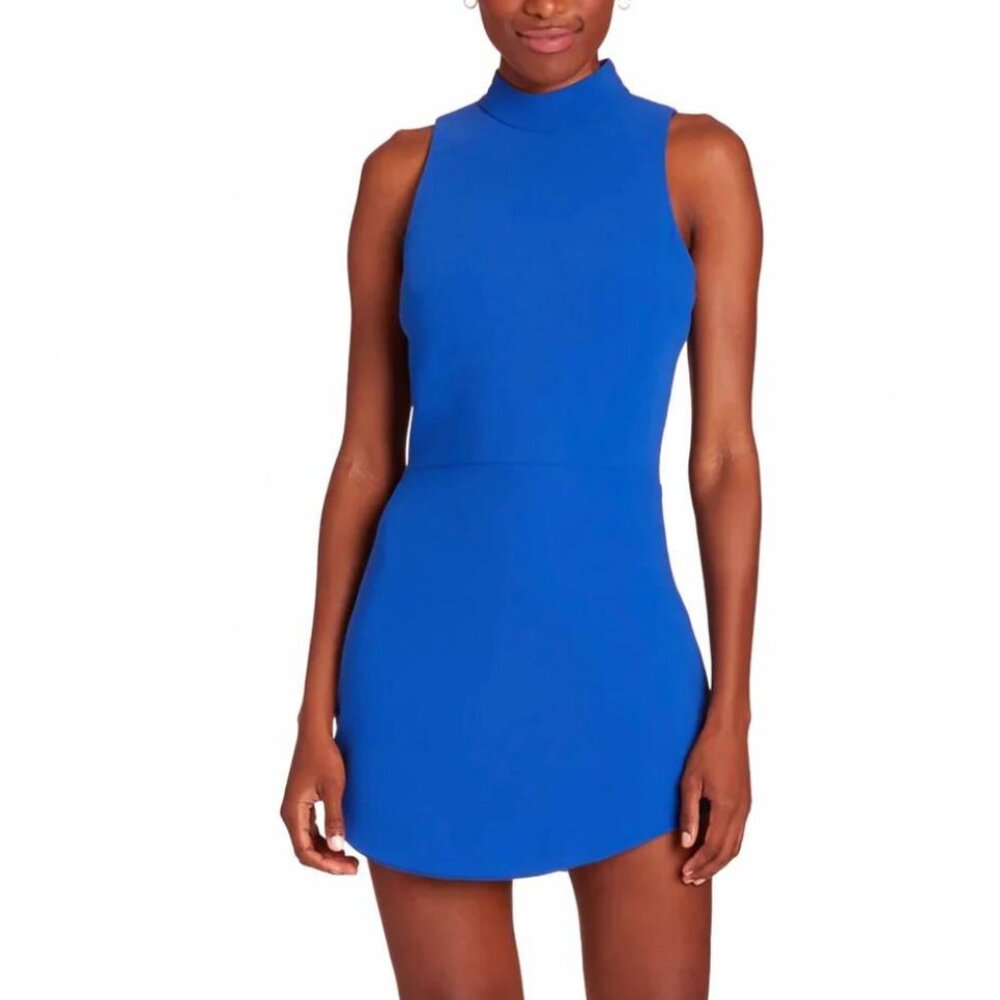 Amanda Uprichard Marshall Dress Blue Sleeveless Mini